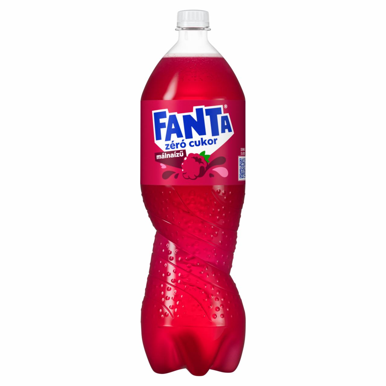 Képek - Fanta zéró cukor energiamentes málnaízű szénsavas üdítőital édesítőszerekkel 1,75 l