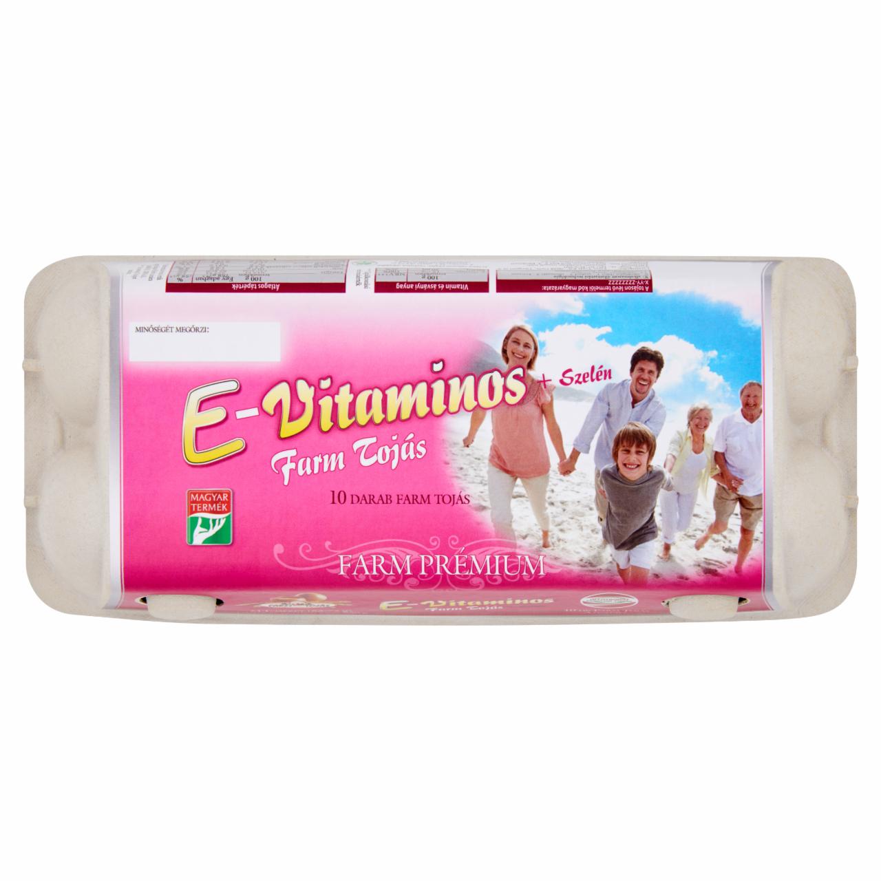 Képek - Farm Tojás Farm Prémium E-vitaminos + Szelén tojás L 10 db