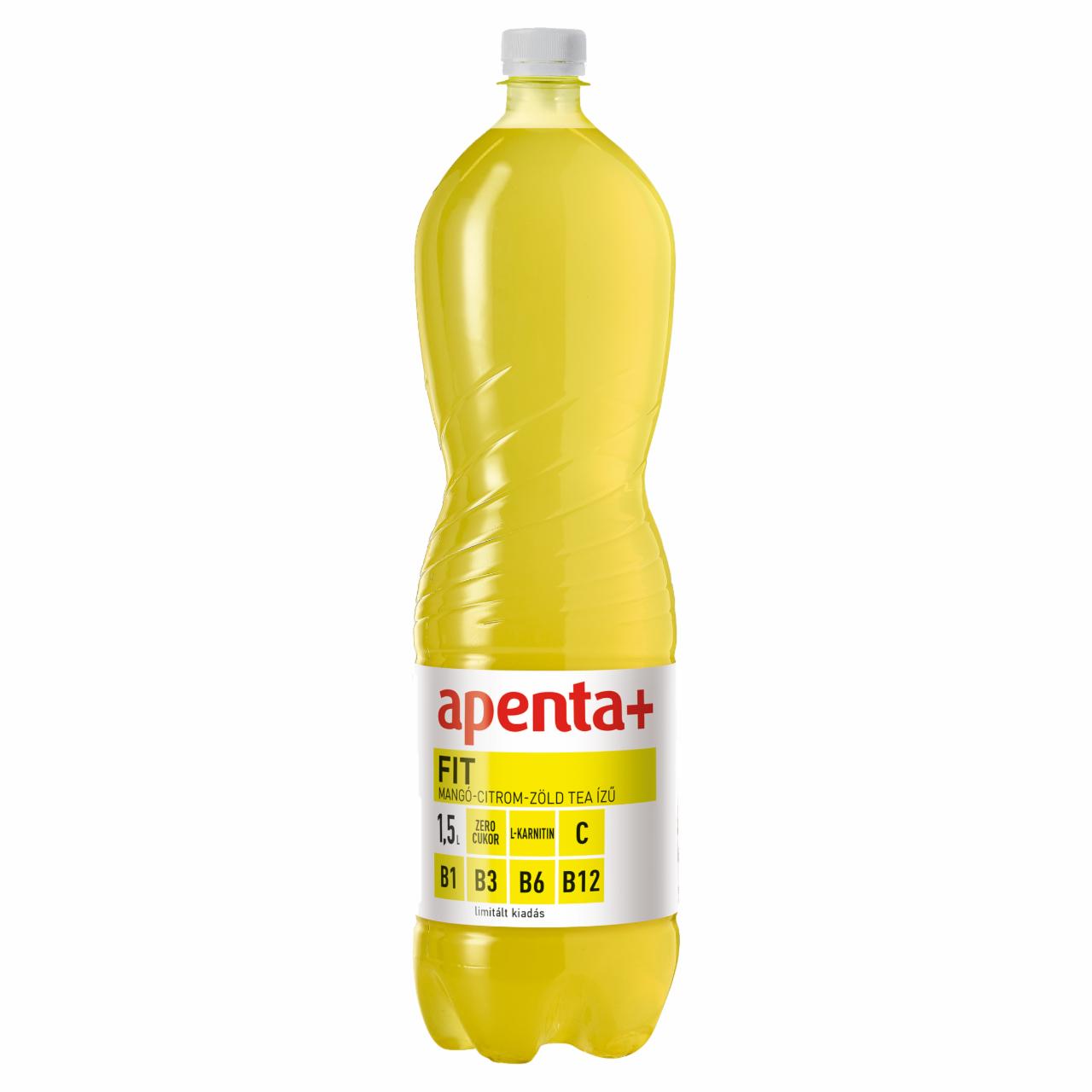 Képek - Apenta+ Fit mangó-citrom-zöld tea ízű szénsavmentes üdítőital vitaminokkal 1,5 l