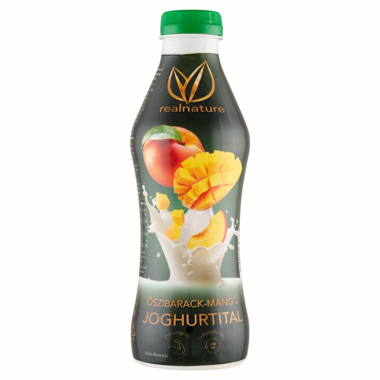 Képek - Real Nature őszibarack-mangó ízű zsírszegény joghurtital 750 g