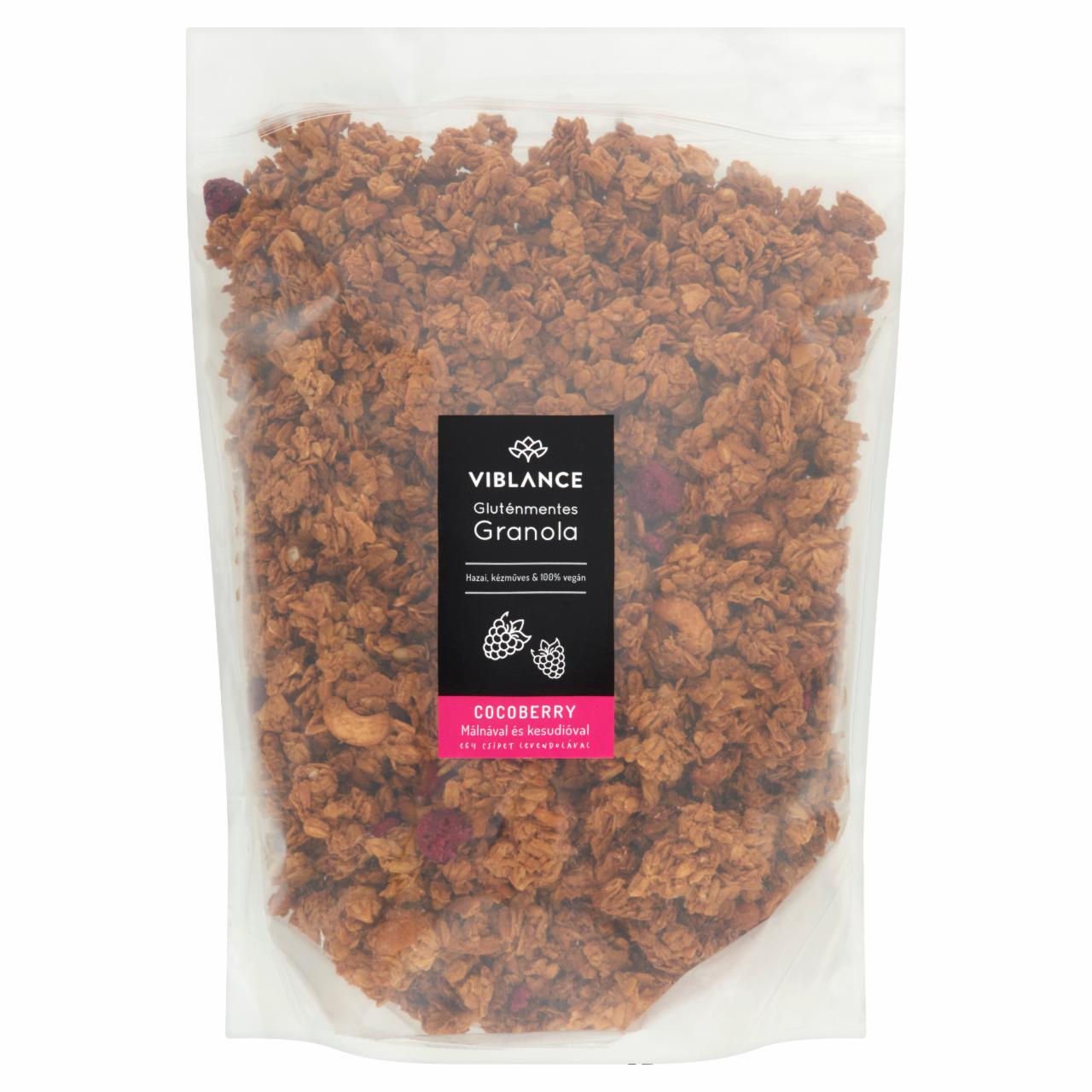 Képek - Viblance Cocoberry gluténmentes granola málnával és kesudióval, egy csipet levendulával 2000 g