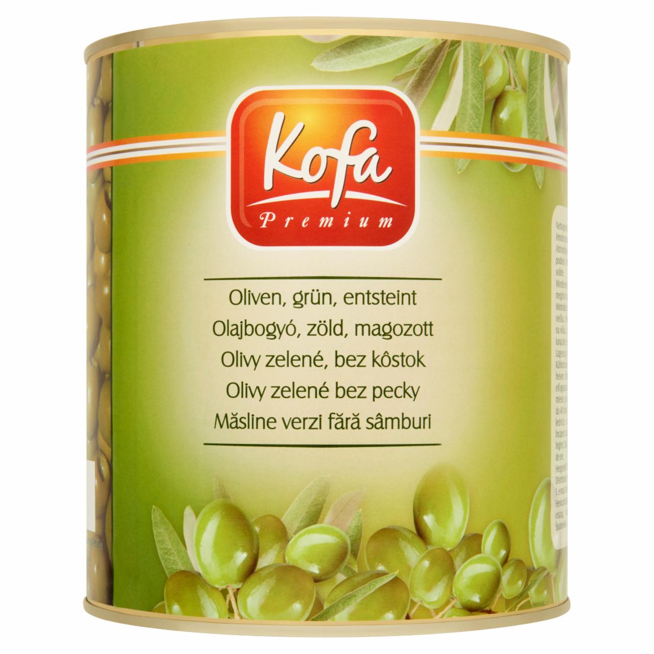 Képek - Kofa Premium magozott zöld olajbogyó 3000 g