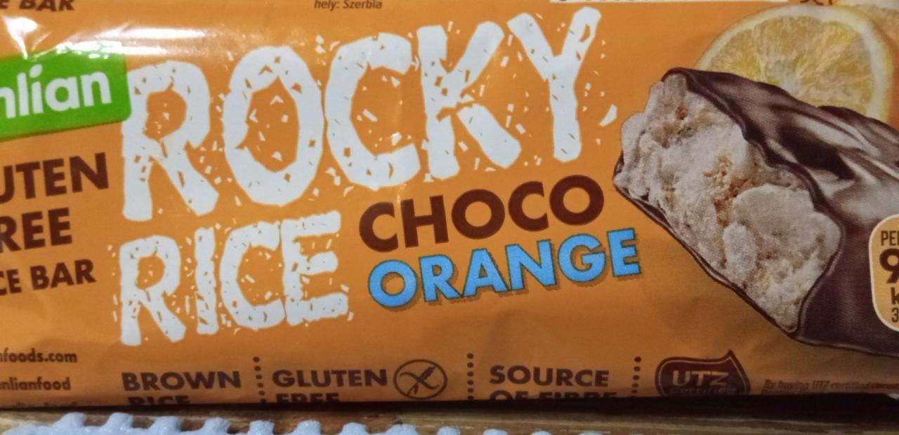 Képek - Rocky Rice Choco Orange narancs ízű puffasztott rizsszelet étcsokoládéval bevonva 18 g