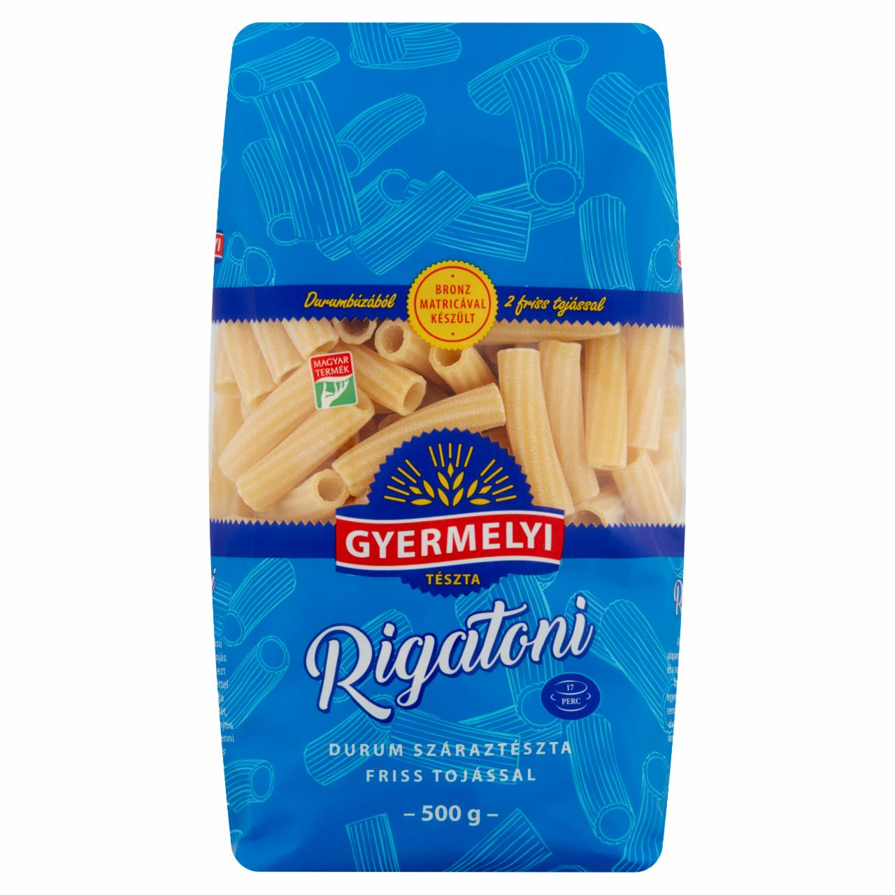 Képek - Gyermelyi Rigatoni durum száraztészta friss tojással 500 g