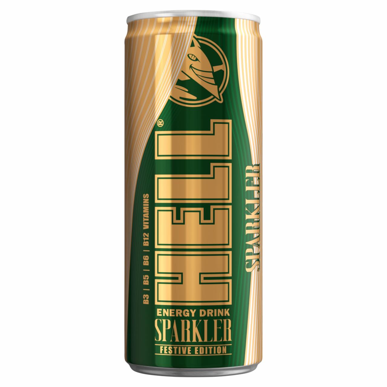 Képek - Hell Sparkler szőlőízű, koffeintartalmú, szénsavas, alkoholmentes ital 250 ml 