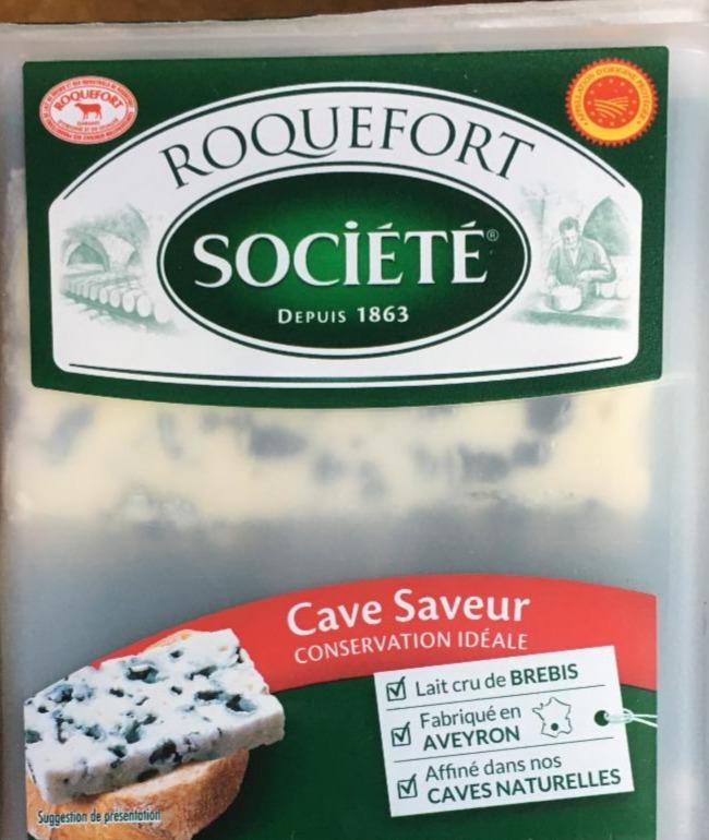 Képek - Société Roquefort nemespenésszel érlelt juhtejből készült zsíros félkemény sajt 100 g