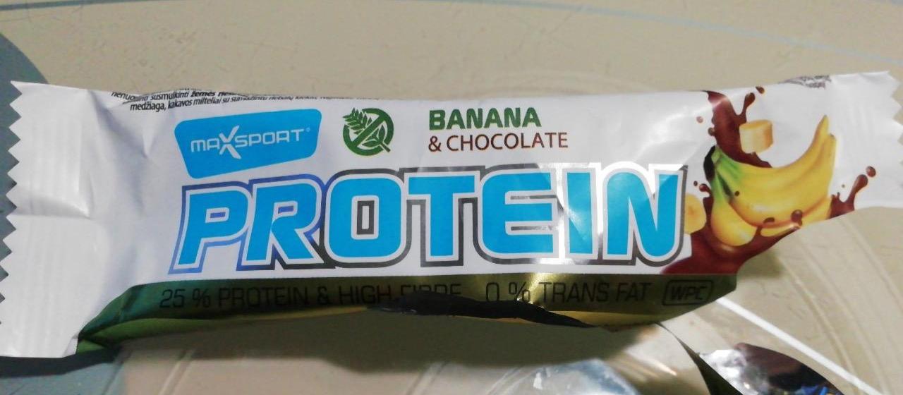Képek - MaxSport Protein fehérjeszelet banánnal tejcsokoládé bevonattal 50 g