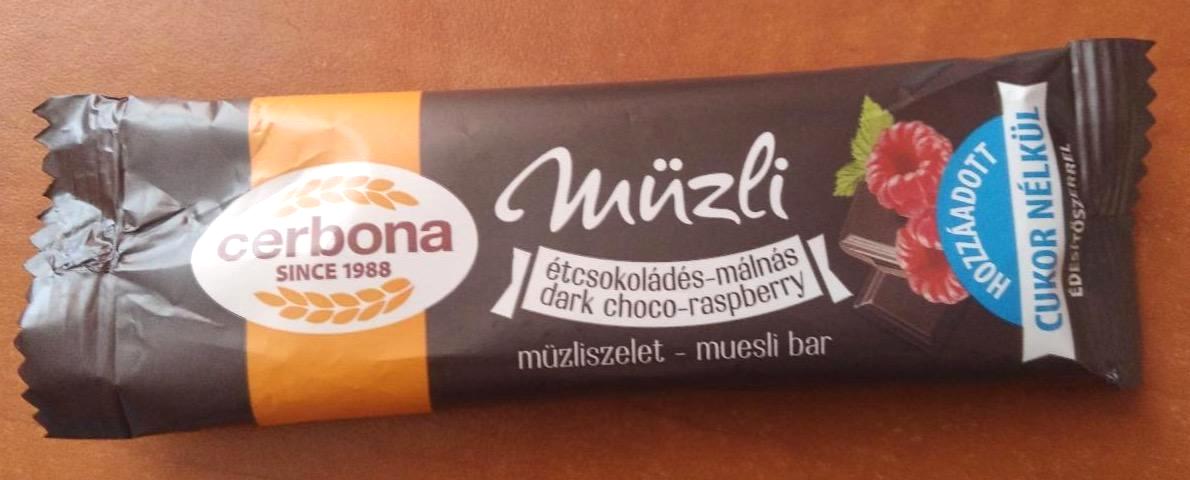 Képek - Étcsokoládés-málnás müzliszelet hozzáadott cukor nélkül Cerbona