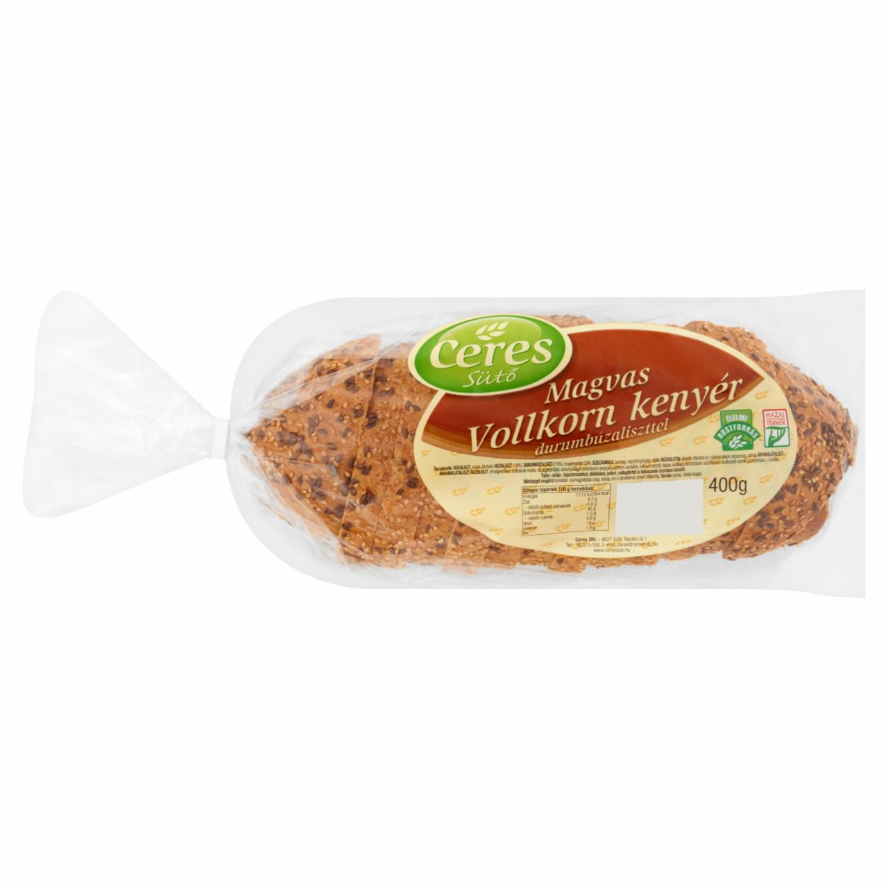 Képek - Ceres Sütő magvas Vollkorn kenyér durumbúzaliszttel 400 g