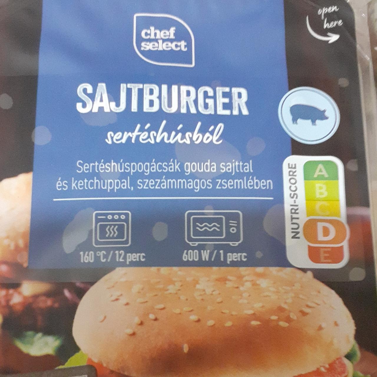 Képek - Sajtburger sertéshússal Chef select