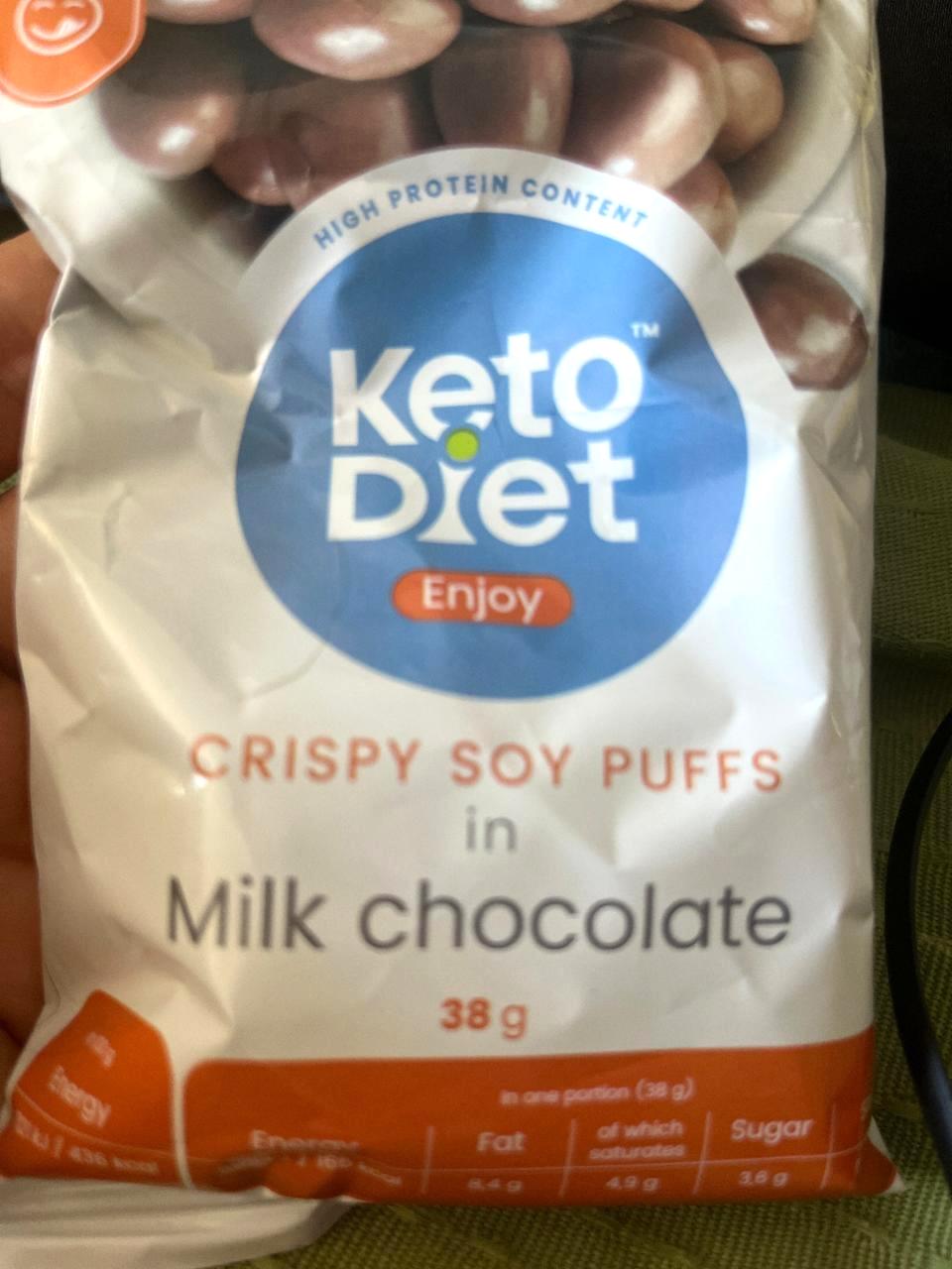 Képek - Crispy soy puffs in milk chocolate KetoDiet
