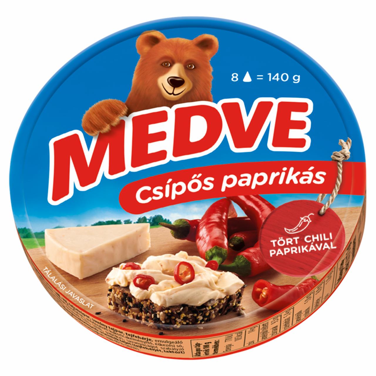 Képek - Csípős paprikás kenhető, félzsíros ömlesztett sajt Medve