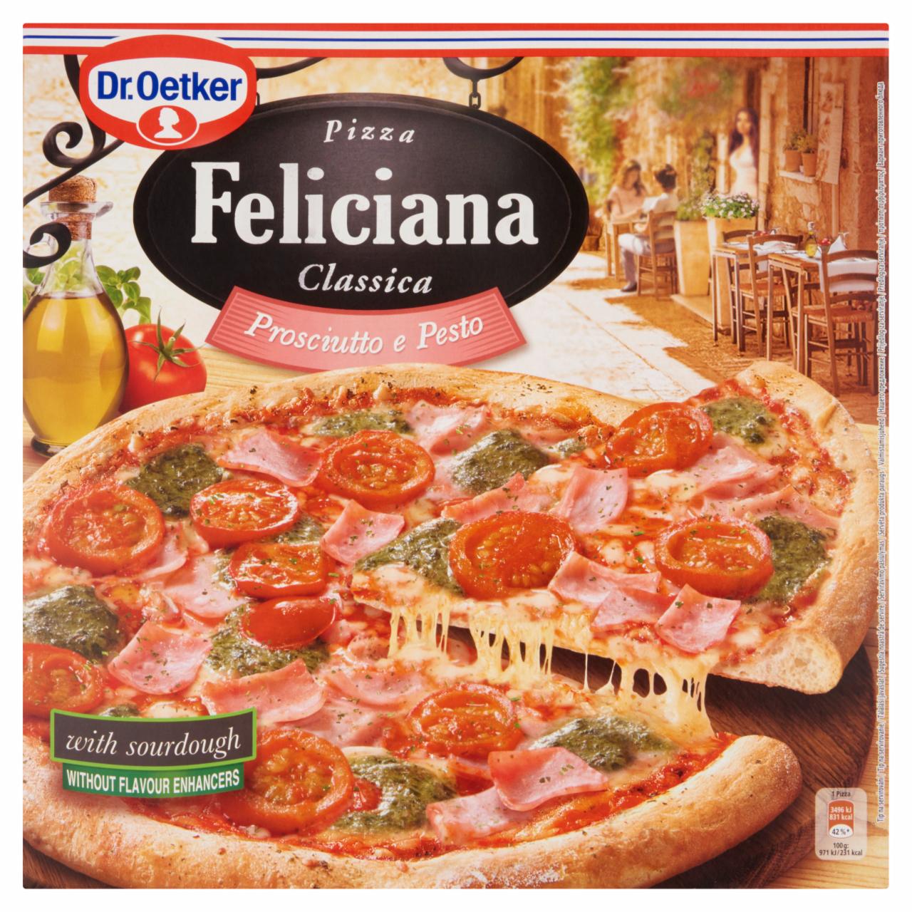 Képek - Dr. Oetker Feliciana gyorsfagyasztott pizza sonkával és pesto szósszal 360 g
