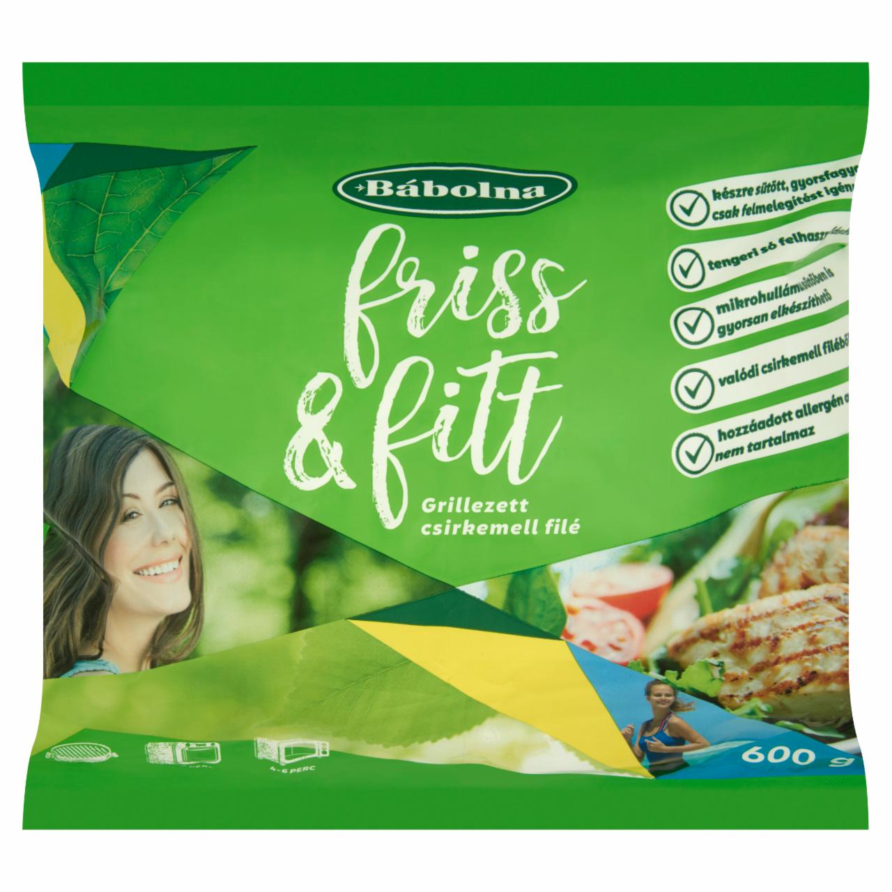 Képek - Bábolna Friss & Fitt gyorsfagyasztott, készre sütött grillezett csirkemell filé 600 g