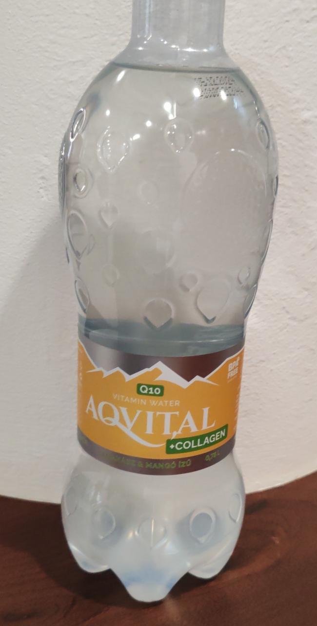 Képek - Aqvital ananász & mangó ízű, enyhén szénsavas üdítőital kollagénnel és Q10 koenzimmel 0,75 l