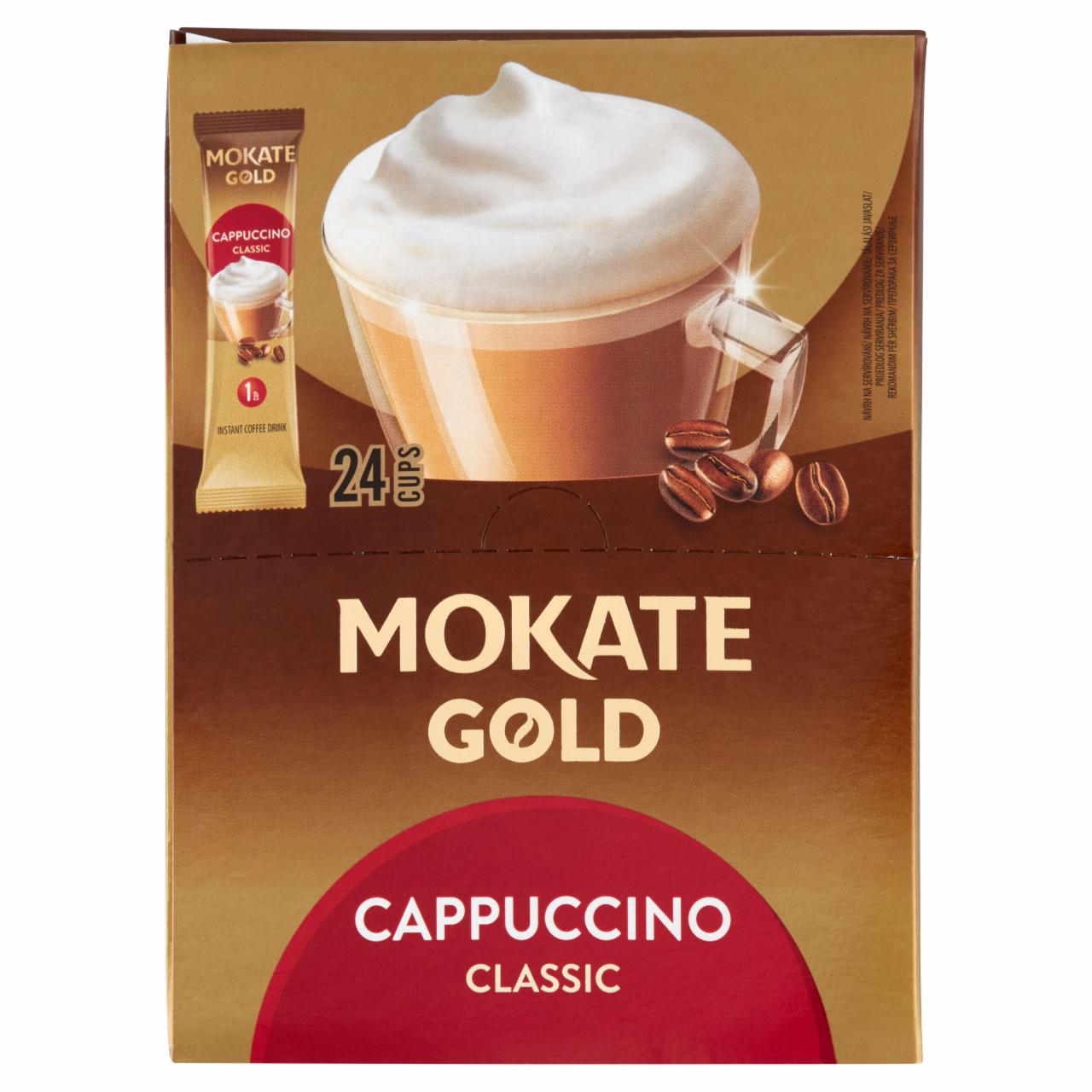 Képek - Mokate Gold Cappuccino Classic instant kávéitalpor 24 x 14 g (336 g)