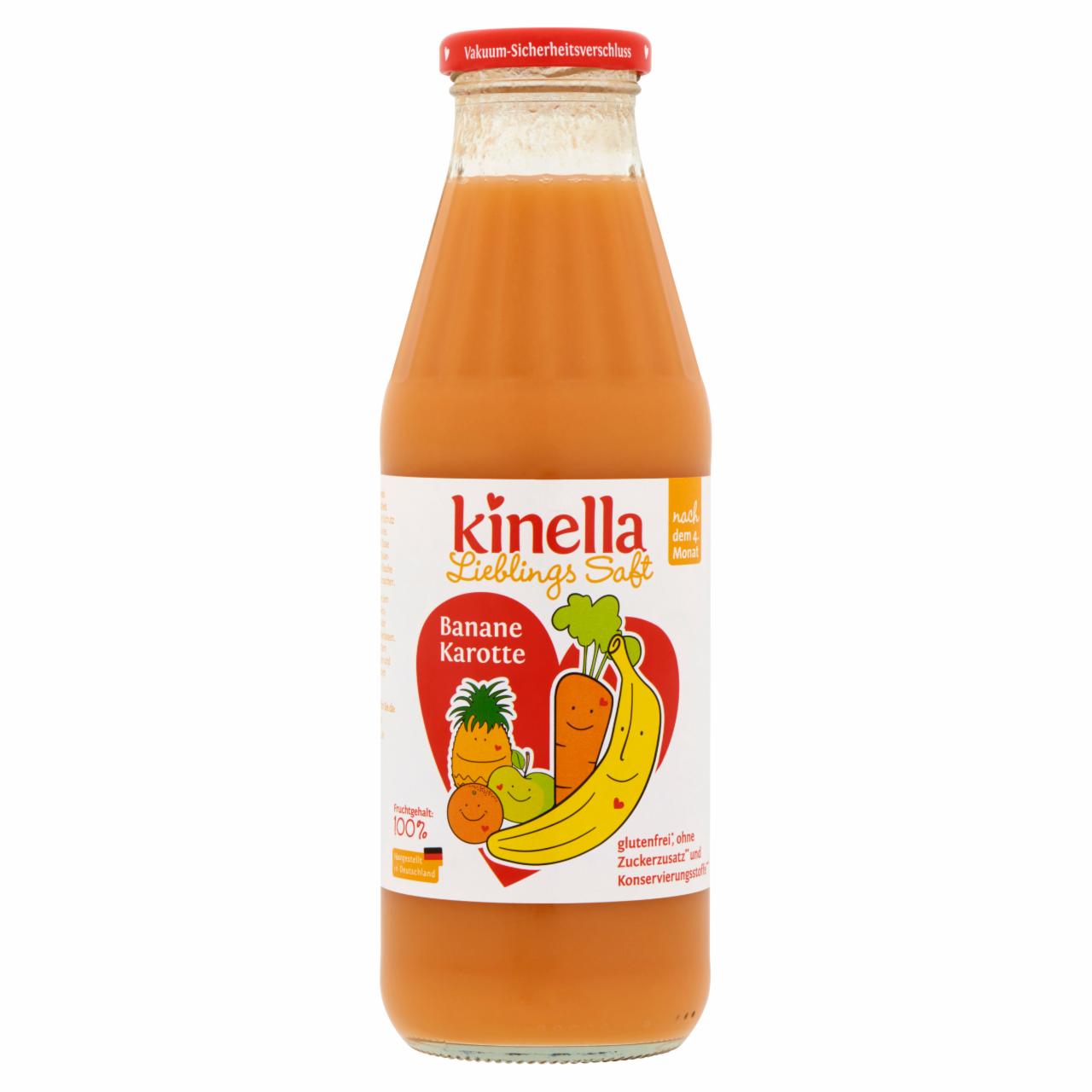 Képek - Kinella banán-sárgarépa gyümölcsital 4 hó 500 ml