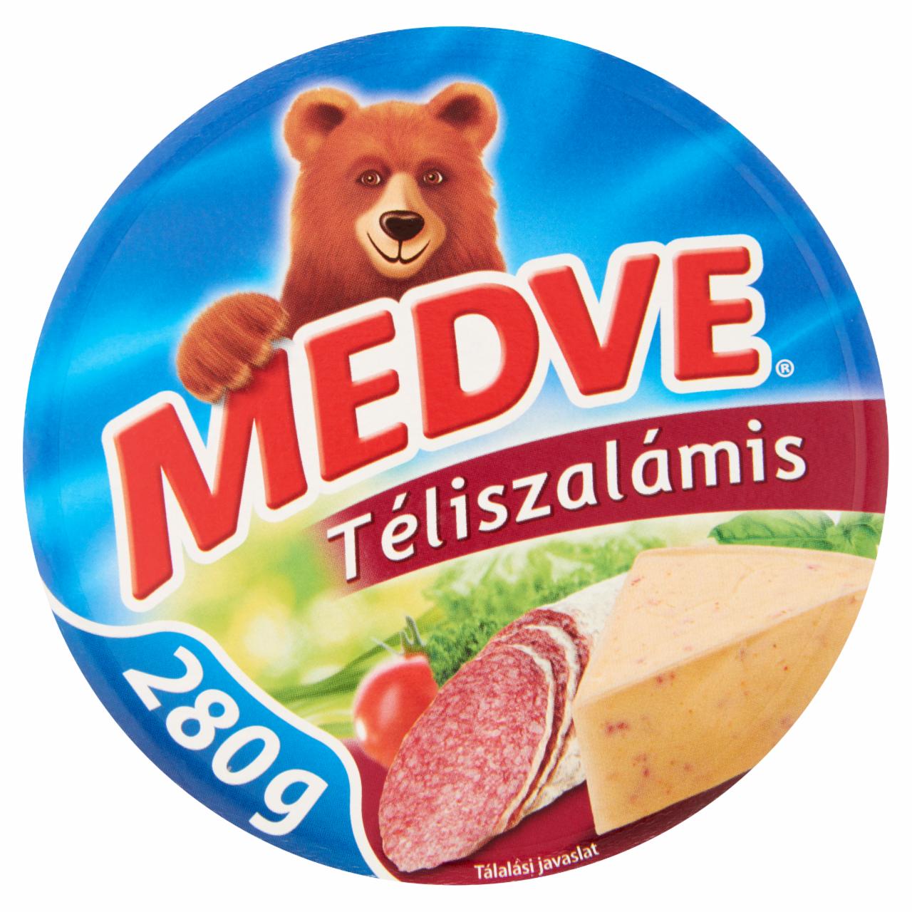 Képek - Medve téliszalámis kenhető, félzsíros ömlesztett sajt 16 db 280 g