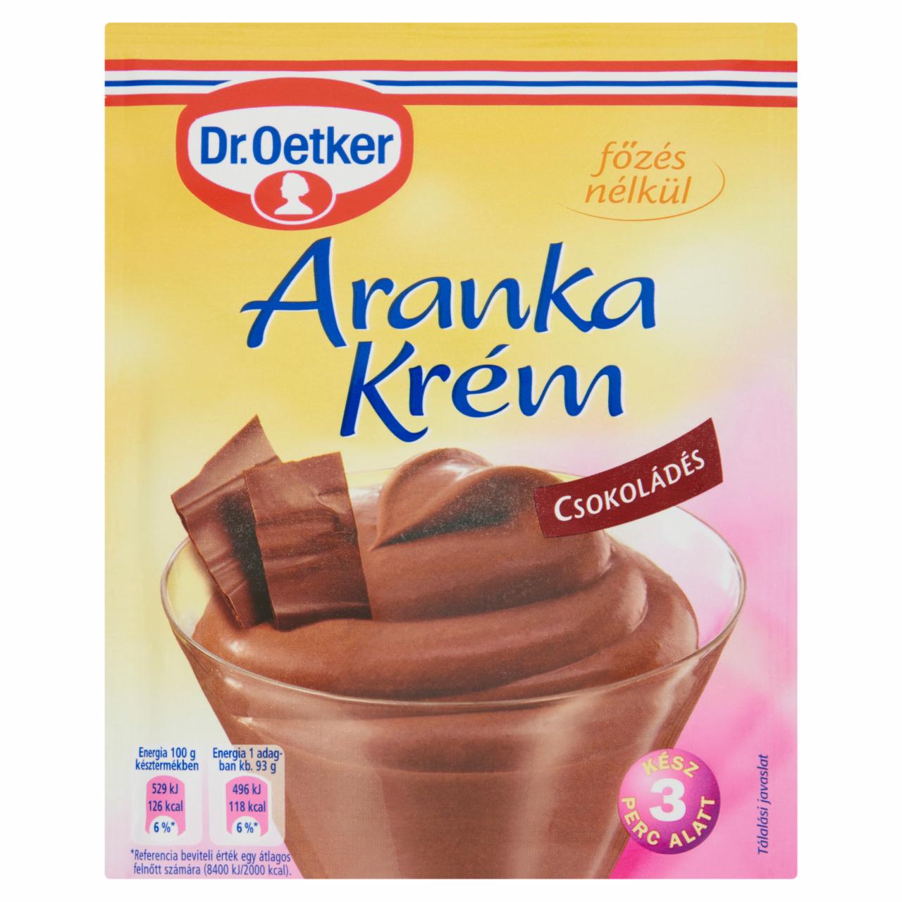 Képek - Dr. Oetker Aranka Krém csokoládés krémpor 75 g