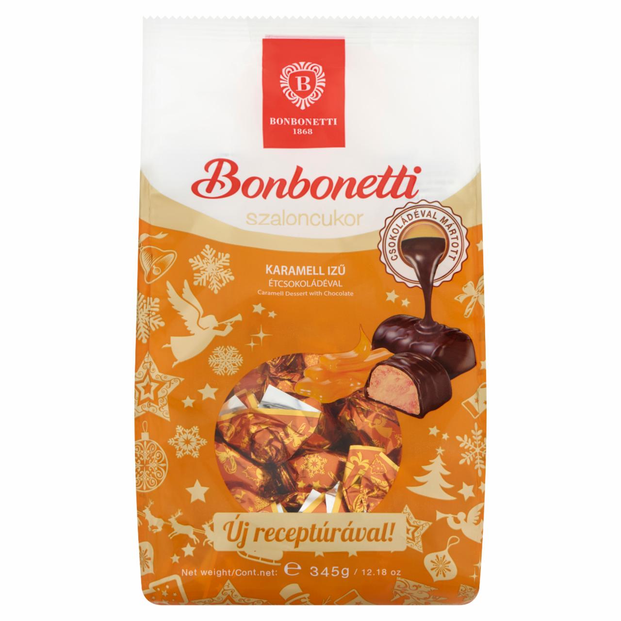 Képek - Bonbonetti étcsokoládéval mártott karamell ízű szaloncukor 345 g