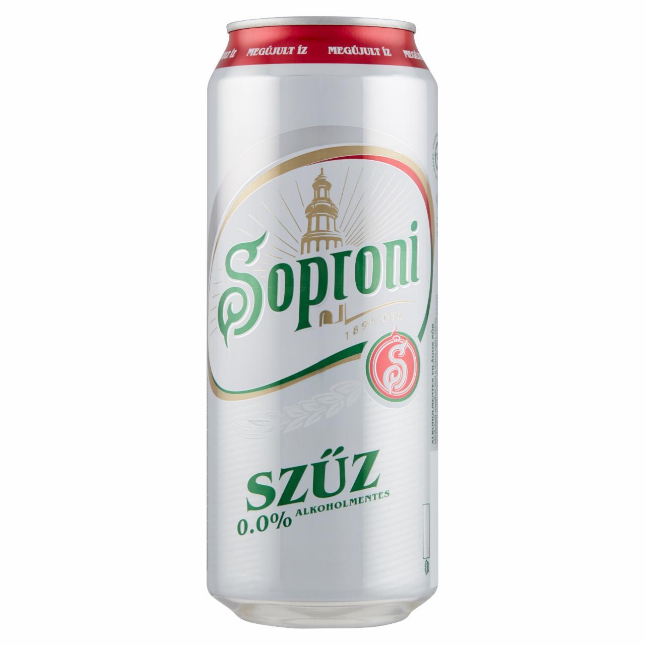 Képek - Soproni Szűz alkoholmentes világos sör 0,5 l doboz