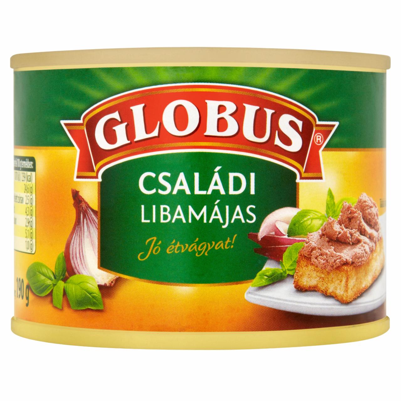 Képek - Globus családi libamájas 190 g