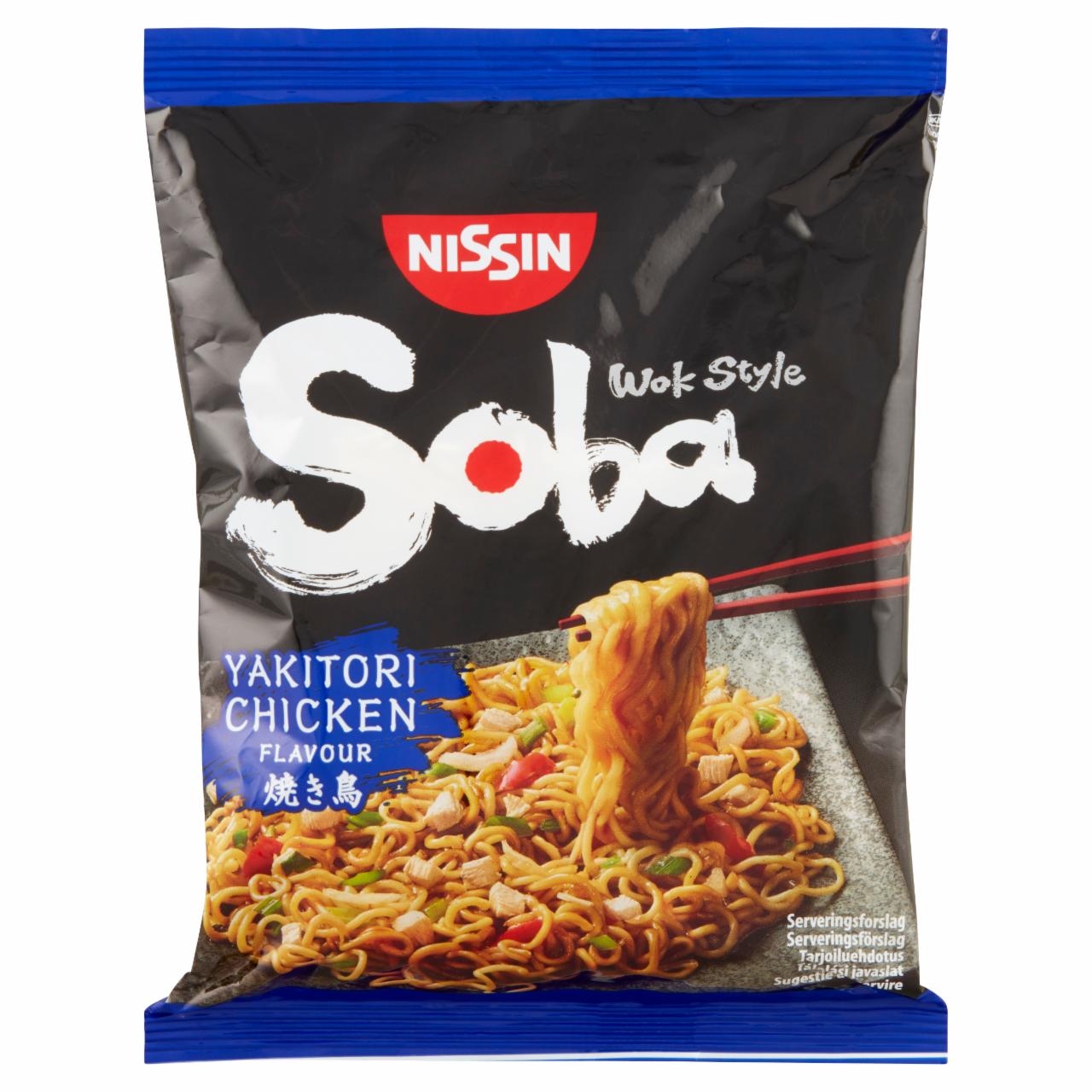 Képek - Nissin Soba Wok Style instant tészta búzalisztből yakitori csirke ízű szósszal 110 g