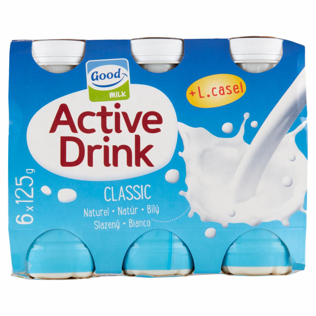Képek - Good Milk Active Drink Classic natúr sovány joghurtital 6 x 125 g (750 g)