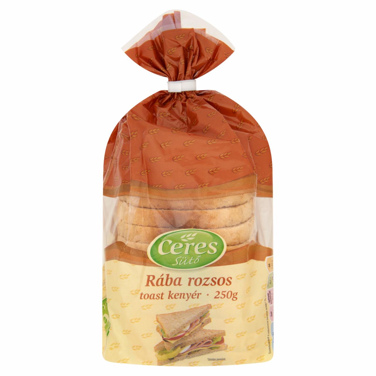 Képek - Ceres Sütő Rába rozsos toast kenyér 250 g
