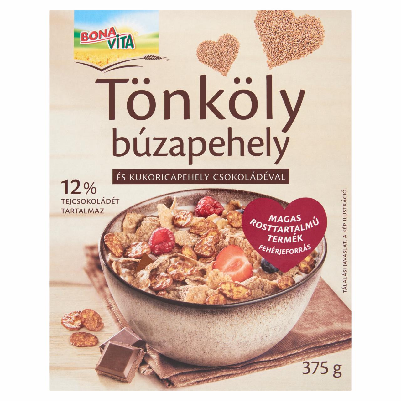 Képek - Bona Vita tönköly búzapehely és kukoricapehely csokoládéval 375 g