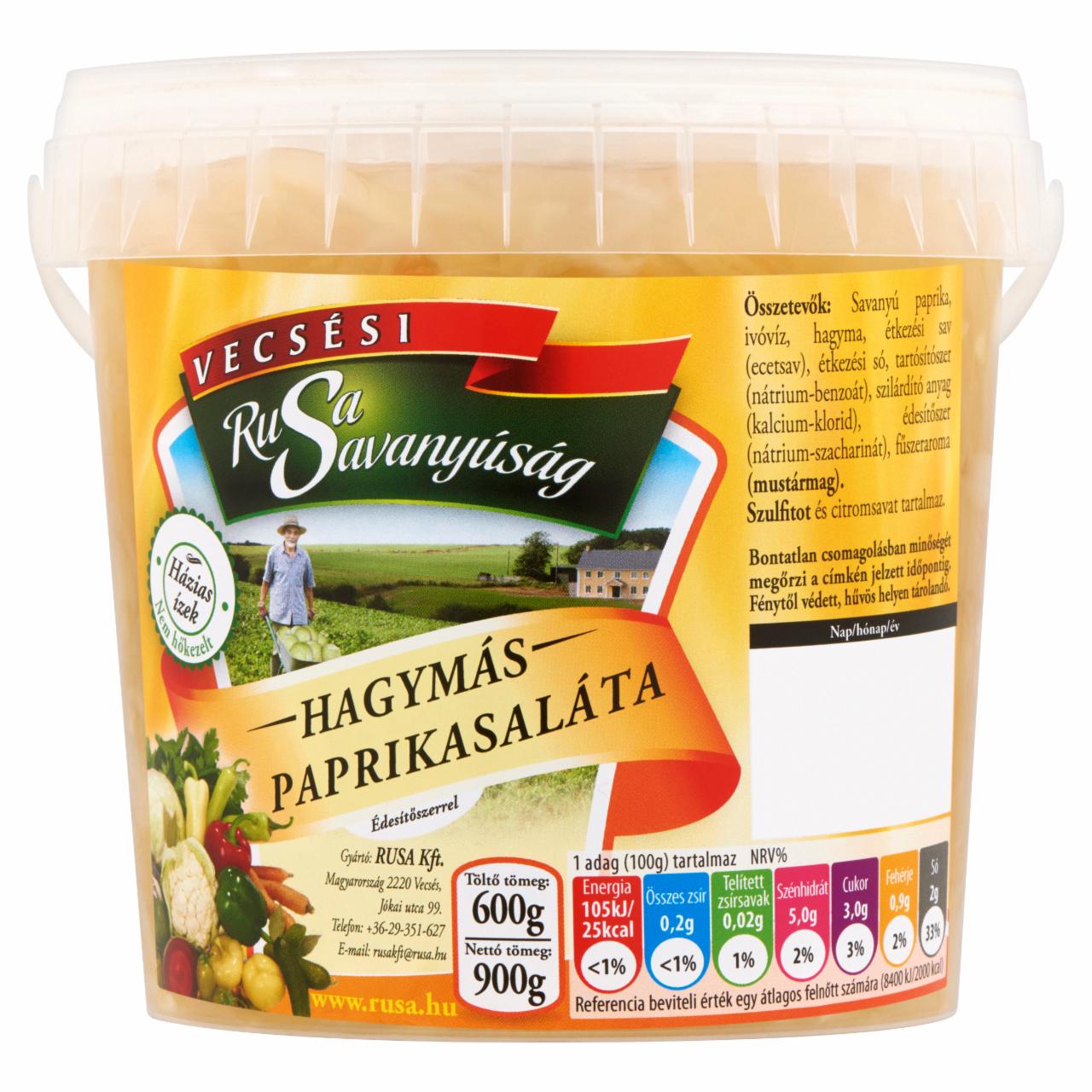 Képek - Rusa Savanyúság hagymás paprikasaláta édesítőszerrel 900 g