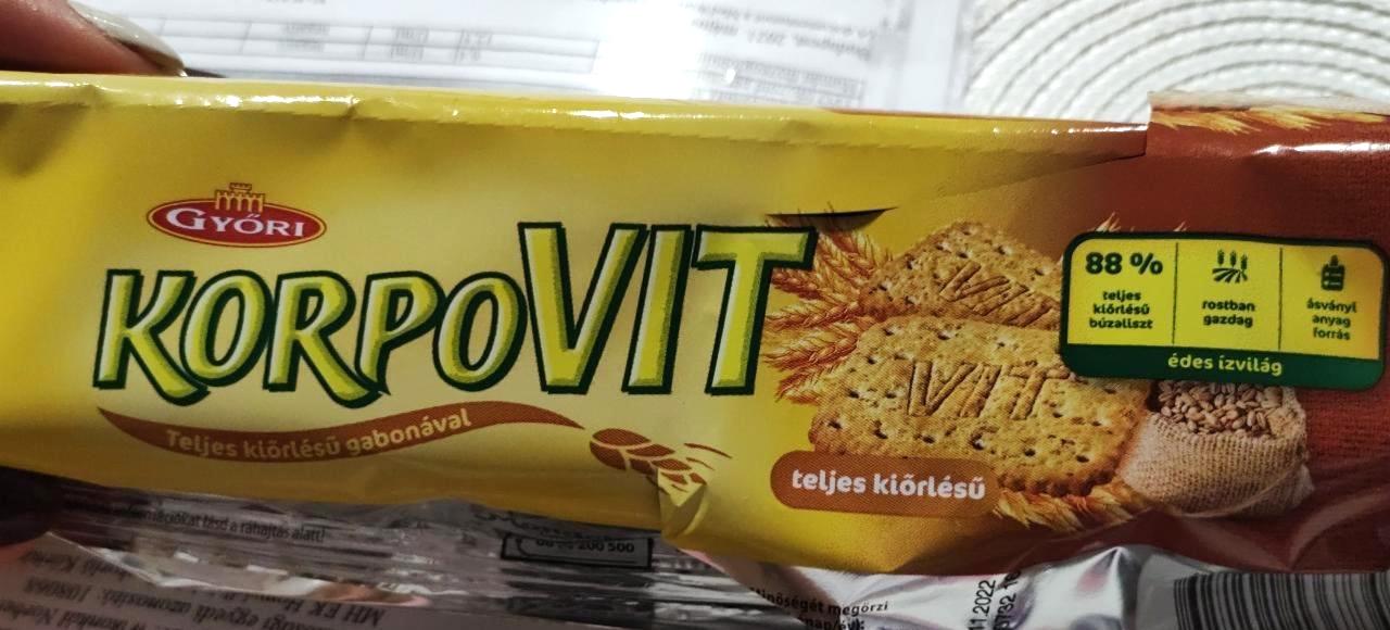 Képek - Győri Korpovit ropogós, édes keksz teljes kiőrlésű gabonával 174 g