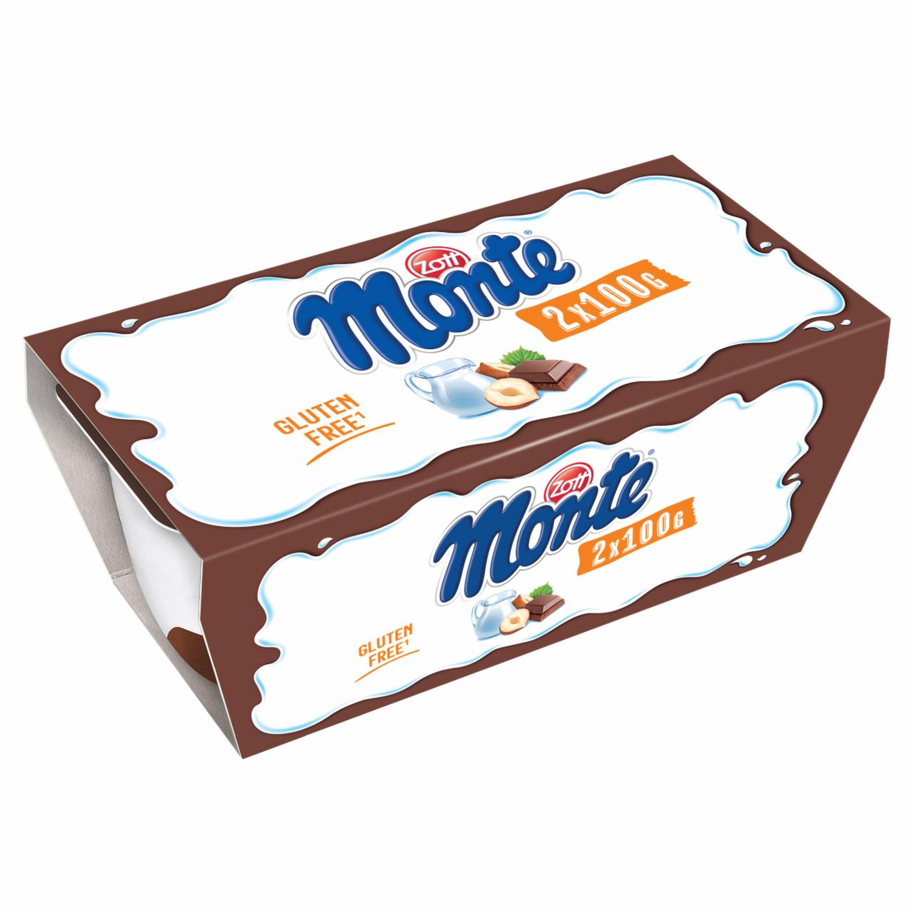 Képek - Zott Monte csokoládés, mogyorós tejdesszert 2 x 100 g (200 g)