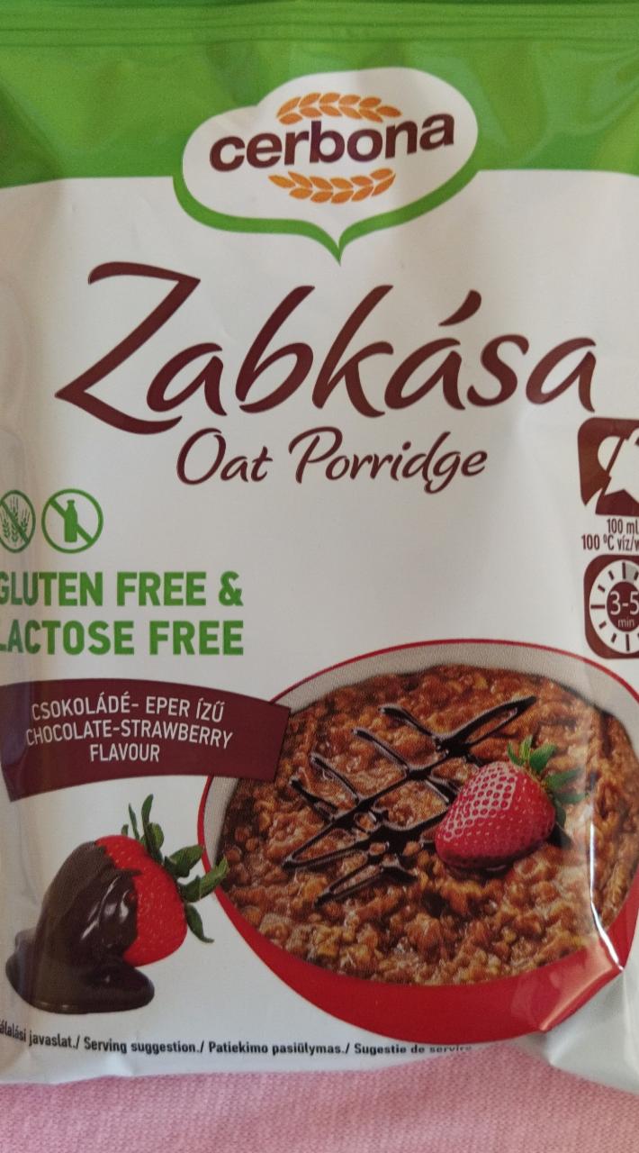 Képek - Cerbona csokoládé-eper ízű zabkása 50 g