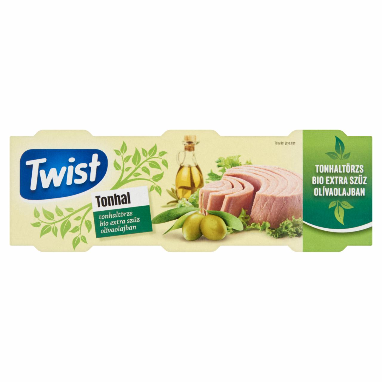 Képek - Twist tonhaltörzs BIO extra szűz olívaolajban 3 x 80 g