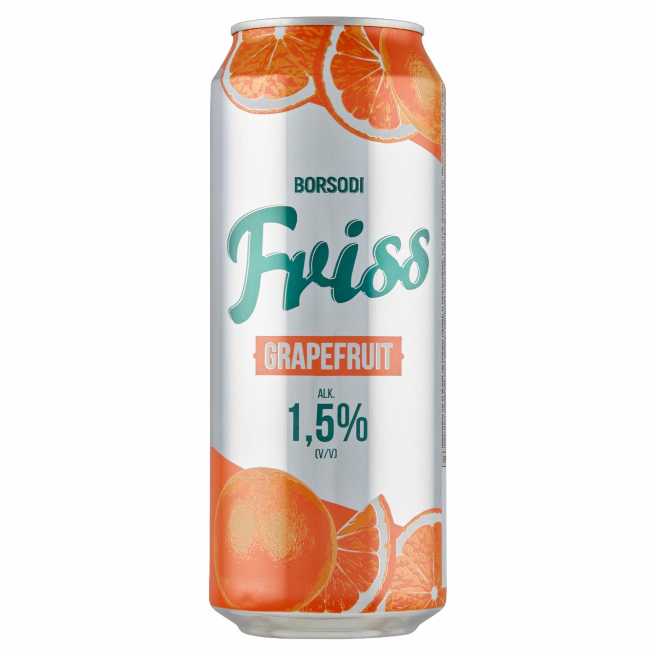 Képek - Borsodi Friss grapefruitos ital és világos sör keveréke cukorral és édesítőszerekkel 1,5% 0,5 l