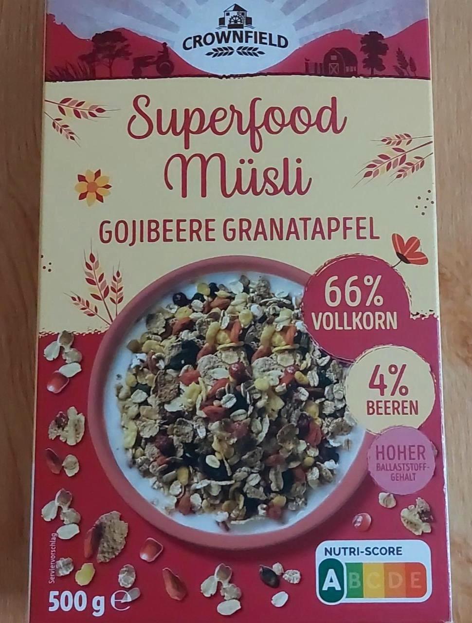 Képek - Superfood müsli Gojibeere granatapfel Crownfield