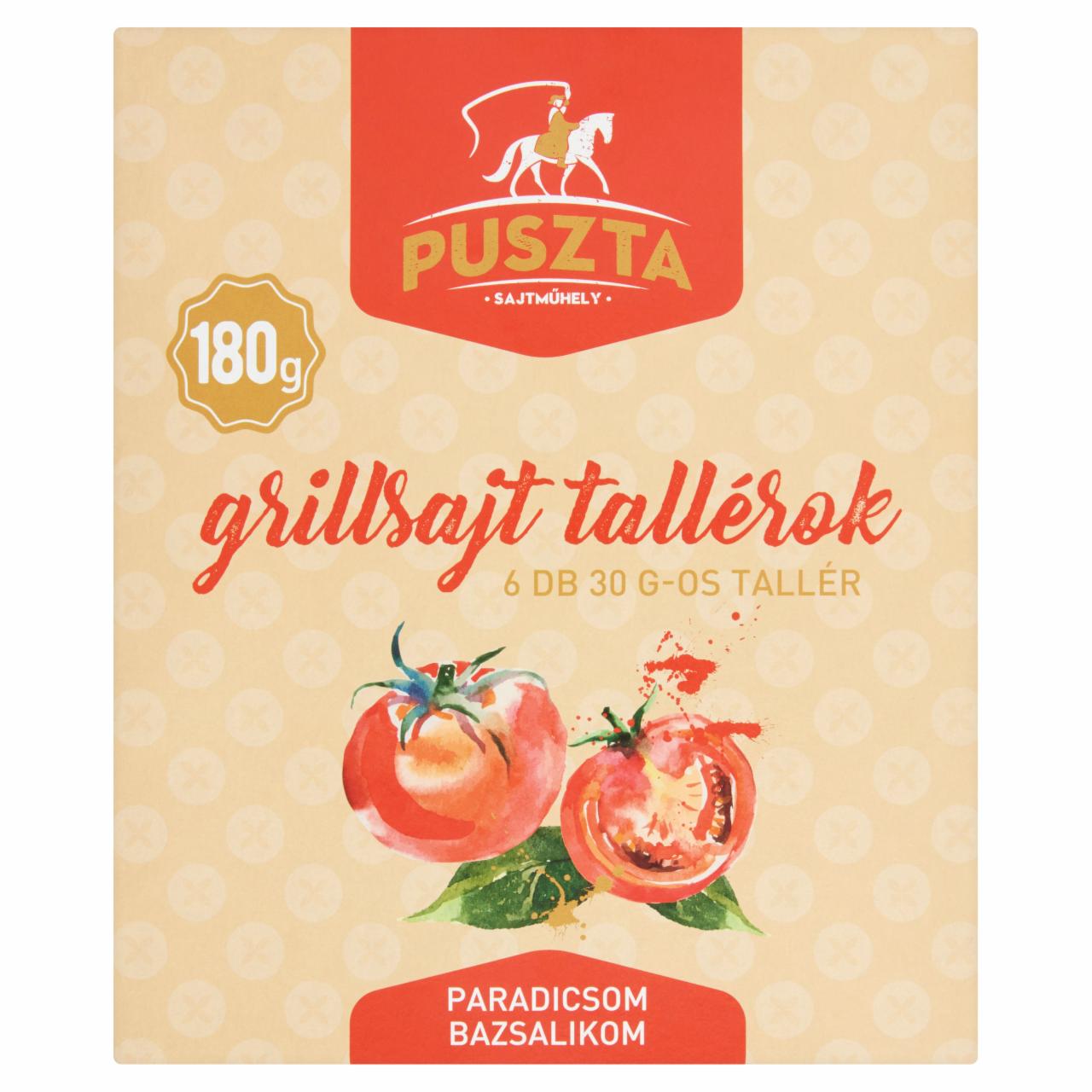 Képek - Puszta paradicsomos-bazsalikomos fűszerezésű grillsajt tallérok 6 db 180 g