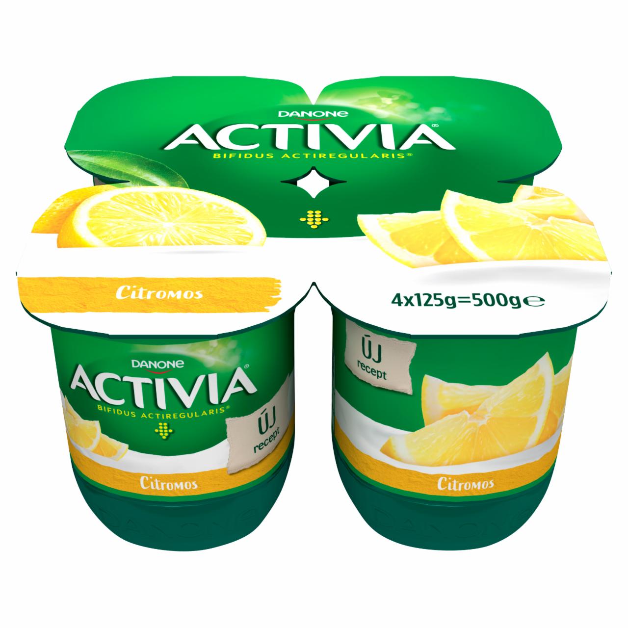 Képek - Danone citromízű, élőflórás, zsírszegény joghurt 4 x 125 g (500 g)