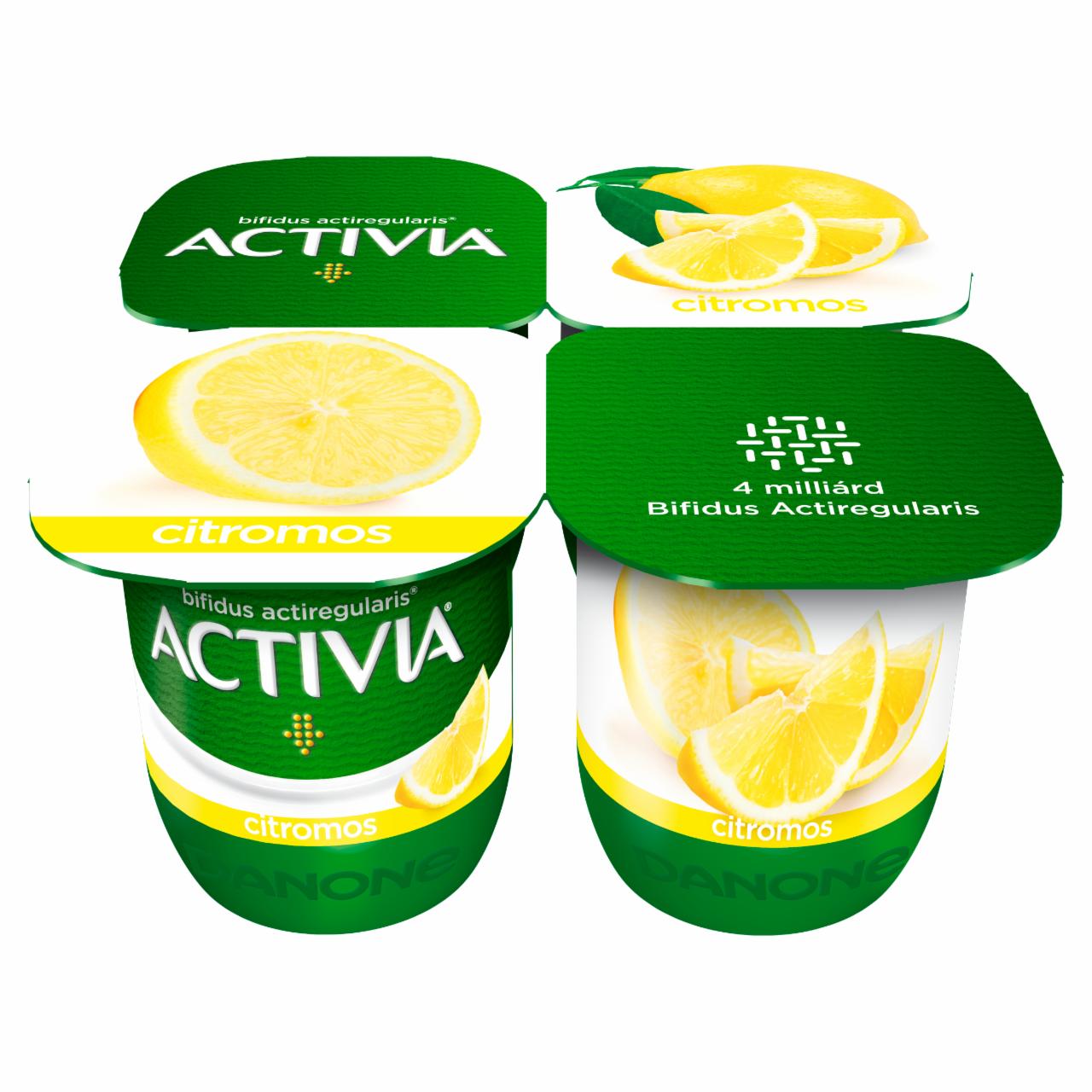 Képek - Danone citromízű, élőflórás, zsírszegény joghurt 4 x 125 g (500 g)