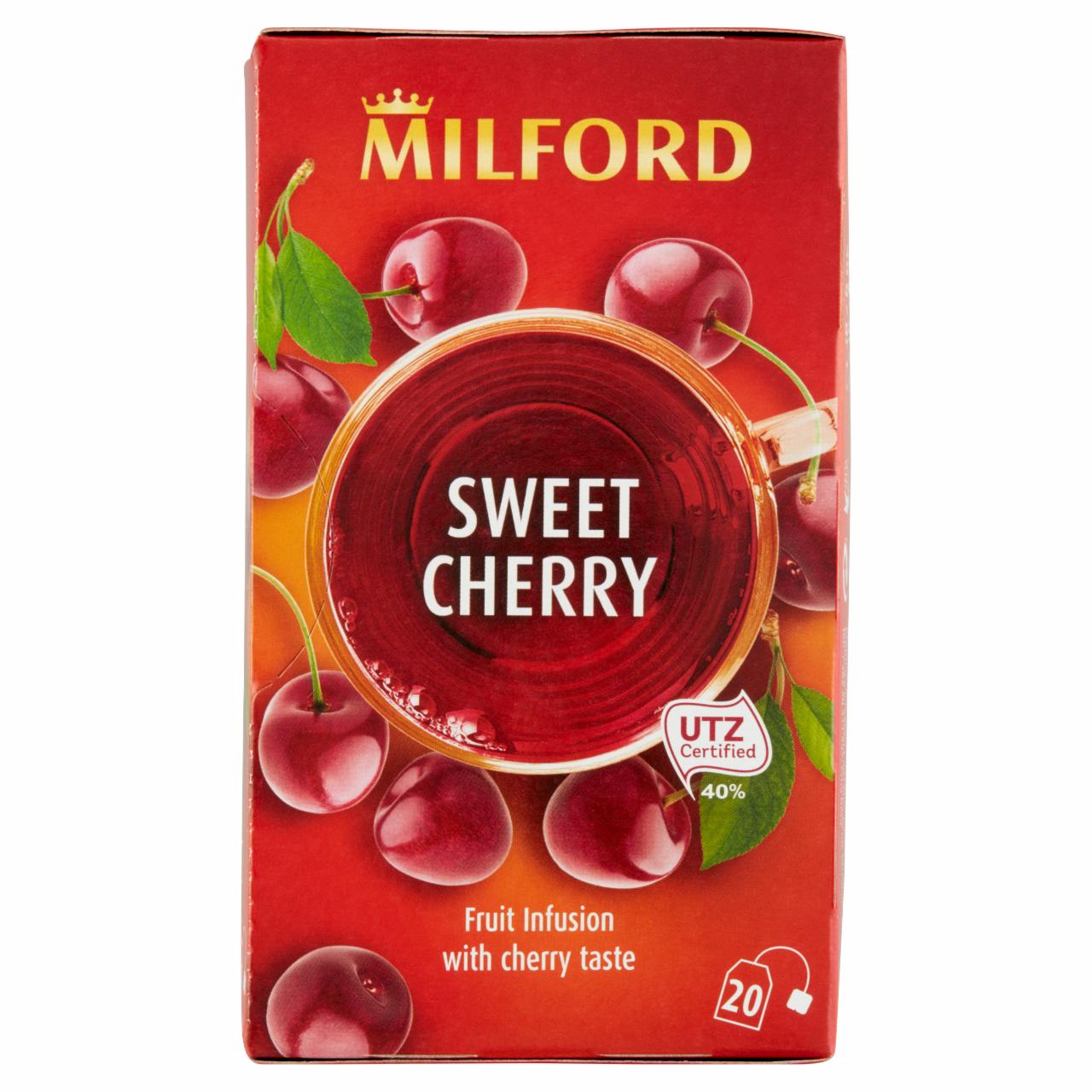 Képek - Milford Sweet Cherry cseresznye ízű gyümölcstea 20 filter 40 g