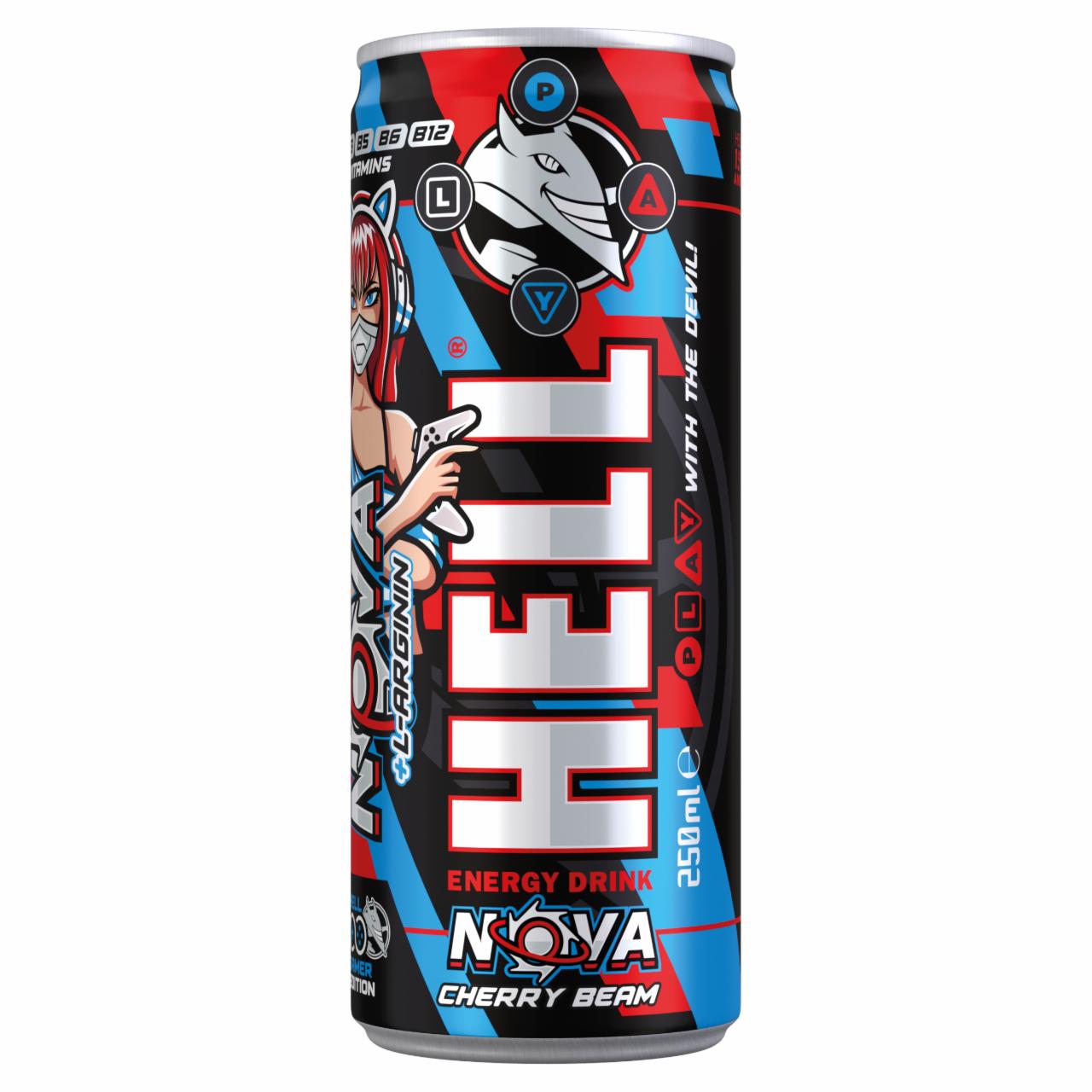 Képek - HELL GAMER DRINK Nova fekete cseresznye- és tuttifruttiízű, koffeintartalmú ital 250 ml