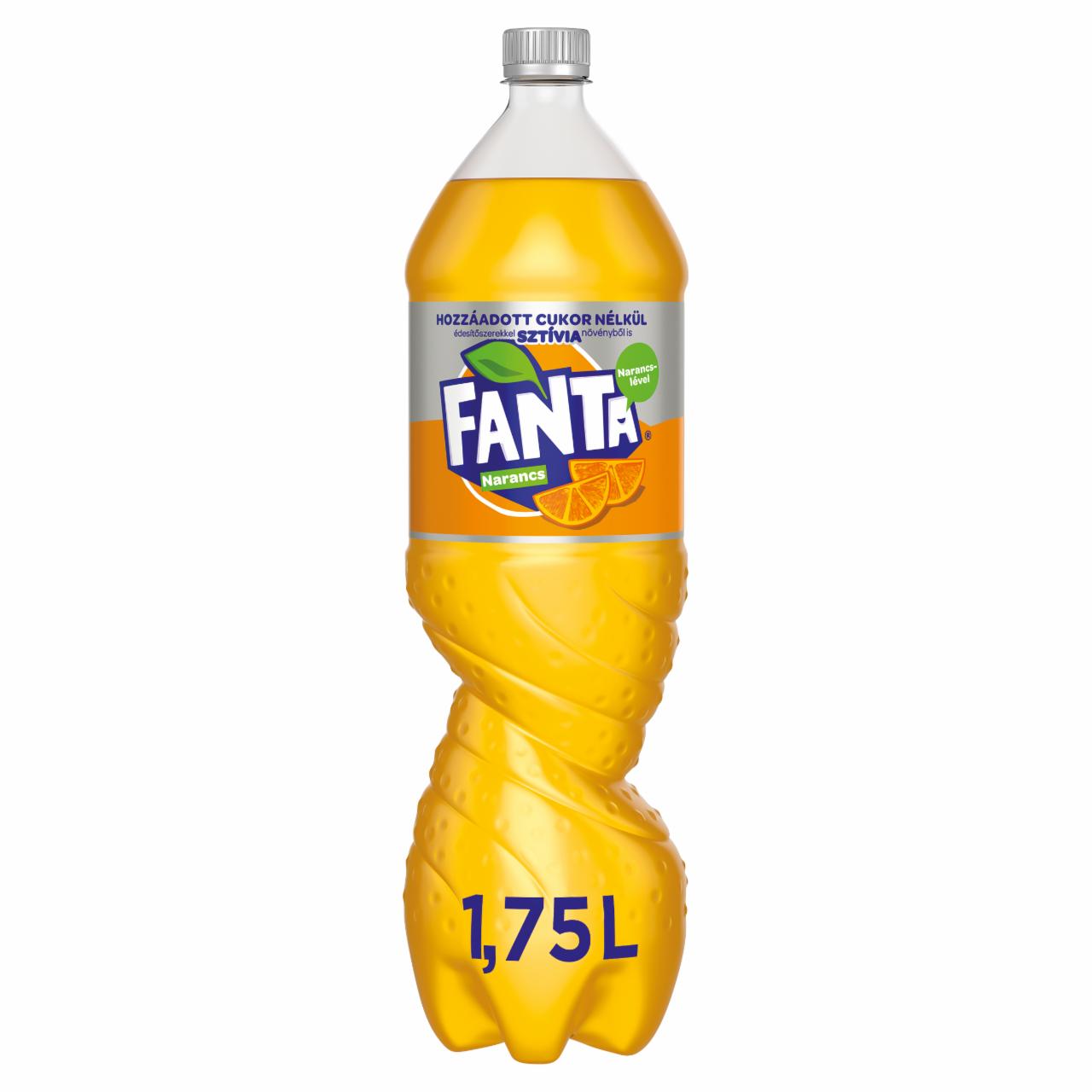 Képek - Fanta zéró cukor narancsízű szénsavas üdítőital édesítőszerekkel 1,75 l