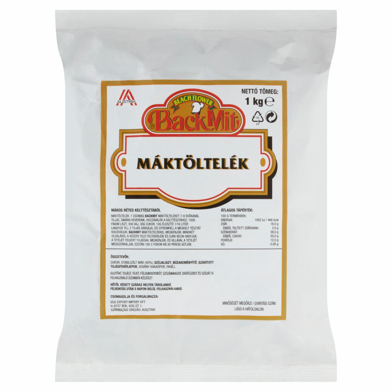 Képek - BackMit máktöltelék 1 kg