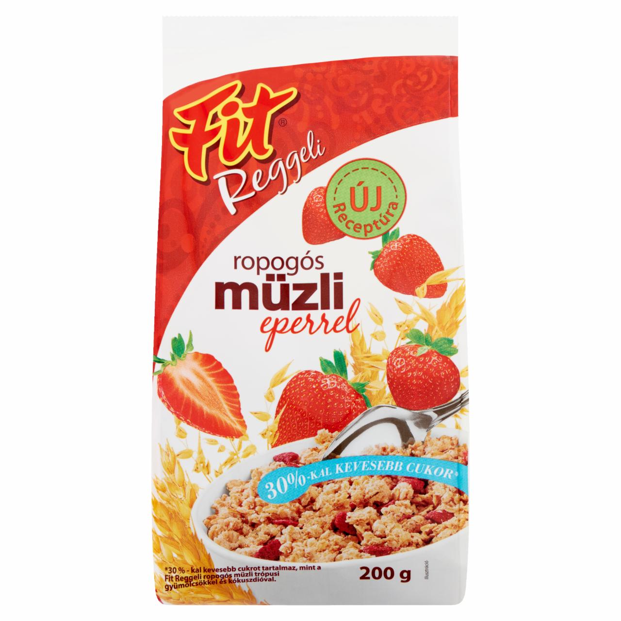 Képek - Fit ropogós müzli eperdarabokkal 200 g