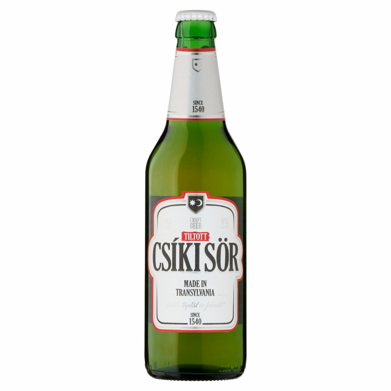 Képek - Tiltott Csíki Sör kézműves világos bock sör 6% 500 ml