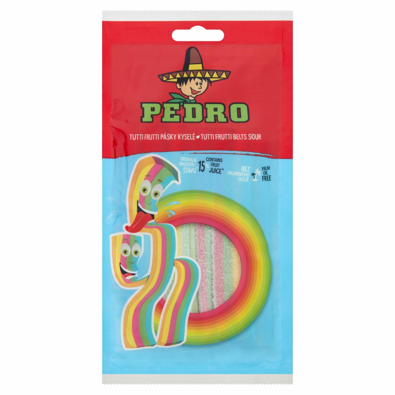 Képek - Pedro Tutti Frutti Belts Sour savanyú gyümölcsös ízű gumicukor 85 g