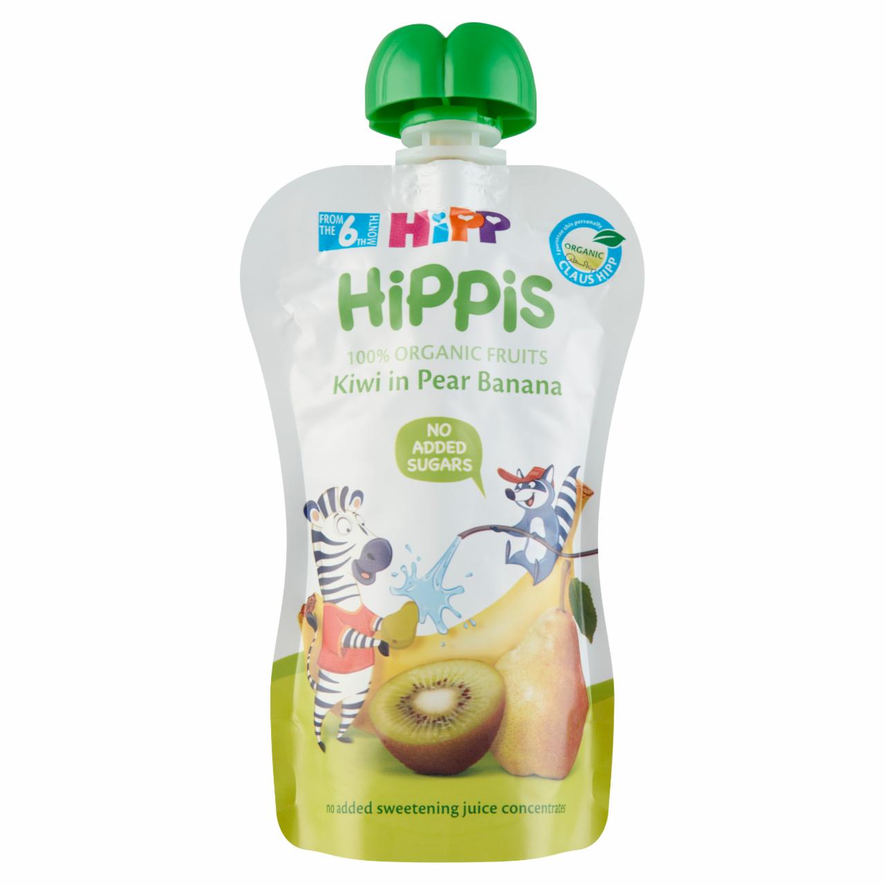 Képek - HiPP HiPPiS BIO körte-banán-kiwi gyümölcspép 6 hónapos kortól 100 g