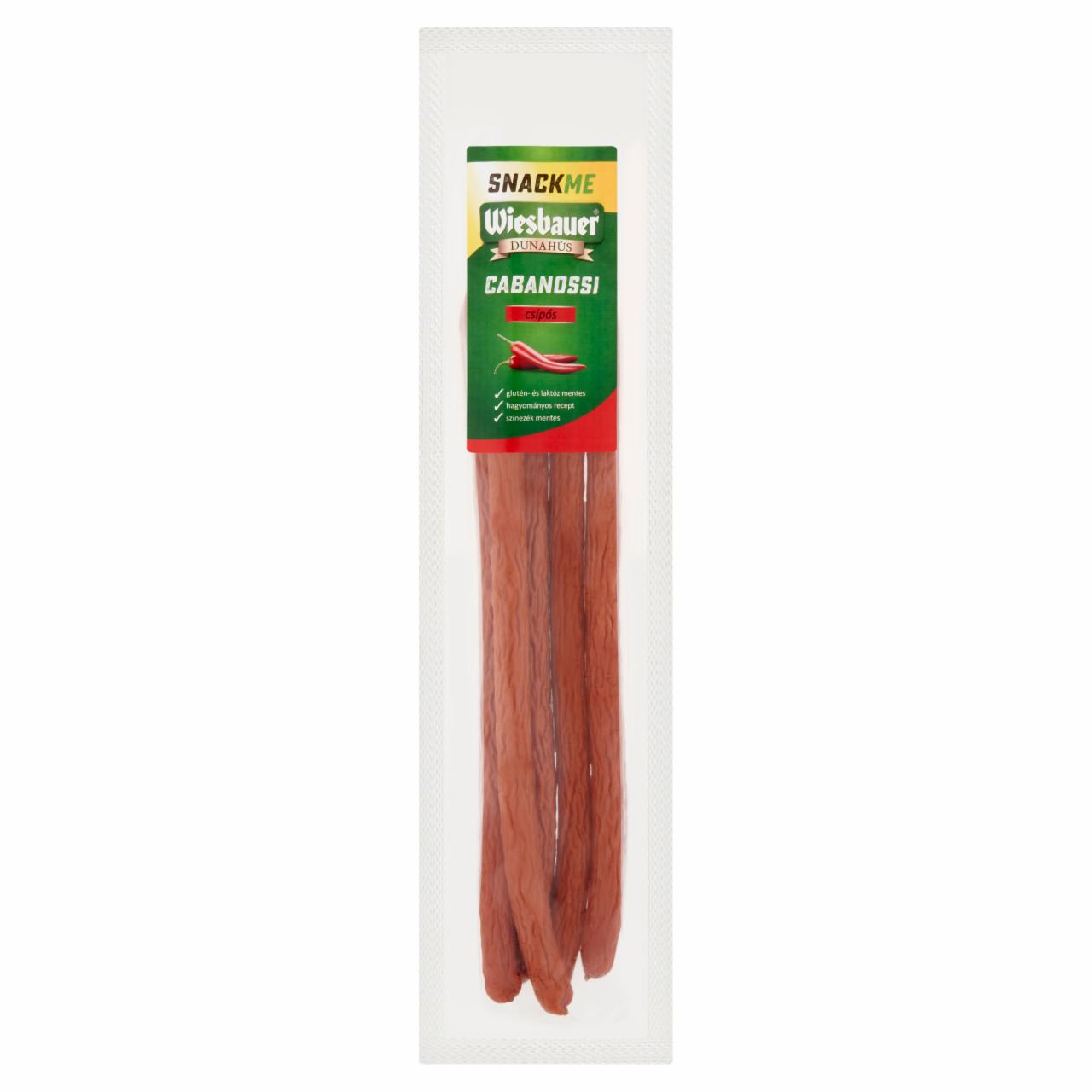 Képek - Wiesbauer Cabanossi csípős füstölt, sült, utóérlelt sertés húskészítmény marhahússal 275 g