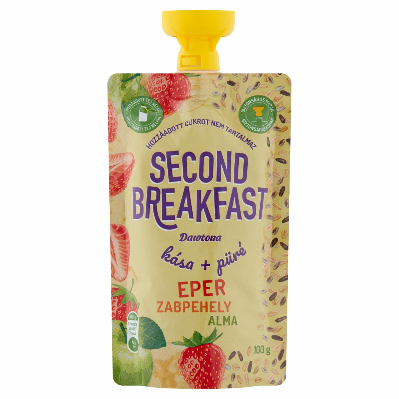 Képek - Dawtona Second Breakfast eper, alma gyümölcspüré zabdarával és zabpehellyel 100 g